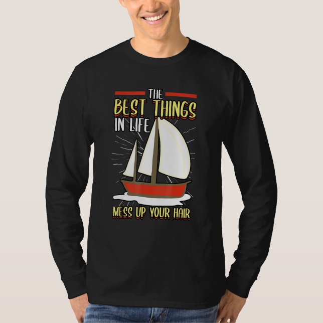 Camiseta Pontoon As Melhores Coisas Na Vida Mete O Cabelo (Frente)