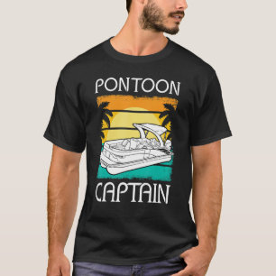 Camiseta Pontoon Boat Capitão Motorboating Pontooning Boati