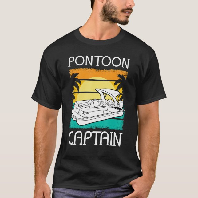 Camiseta Pontoon Boat Captain Motorboating Pontooning Boati (Frente)