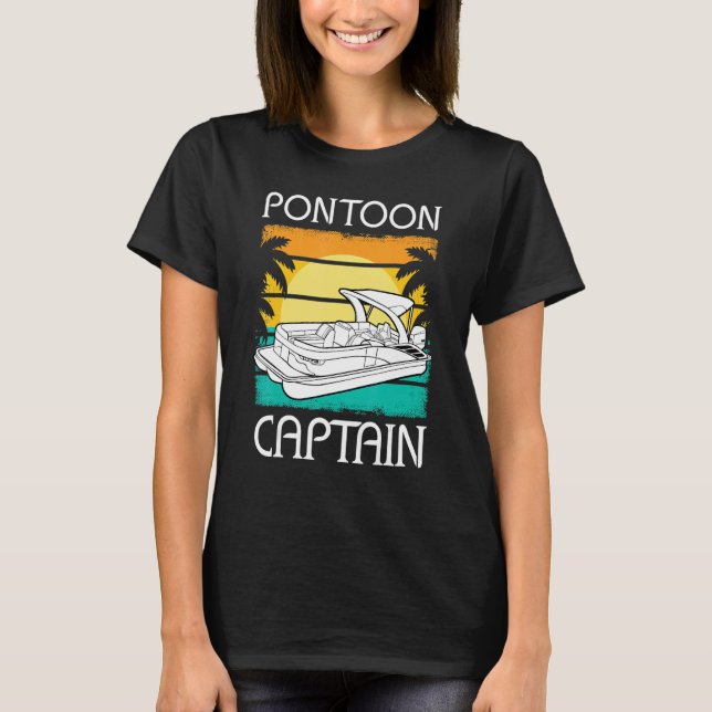 Camiseta Pontoon Boat Captain Motorboating Pontooning Boati (Frente)