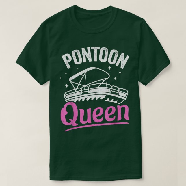 Camiseta Pontoon Boat Lake Life Mulheres Mãe Avó Pontoon Q (Frente do Design)