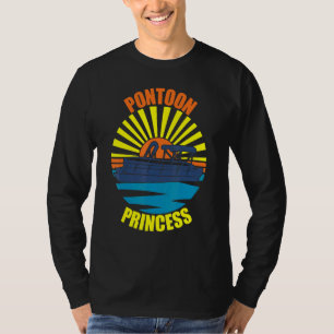 Camiseta Pontoon Boat Princesa Capitão Barco Lago