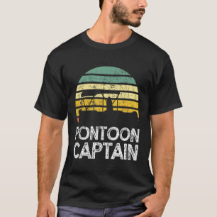 Camiseta Pontoon Capitão Barco de Barcos Retro Vintage 2