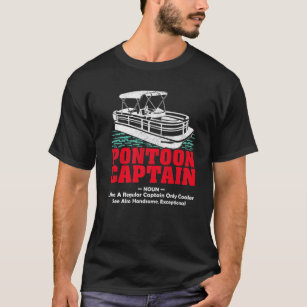 Camiseta Pontoon Capitão Definição Engraçado Barco