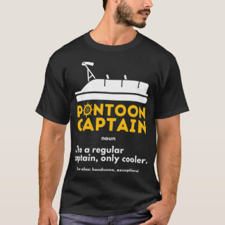Camiseta Pontoon Capitão Definição Engraçado Boat Pontoonin