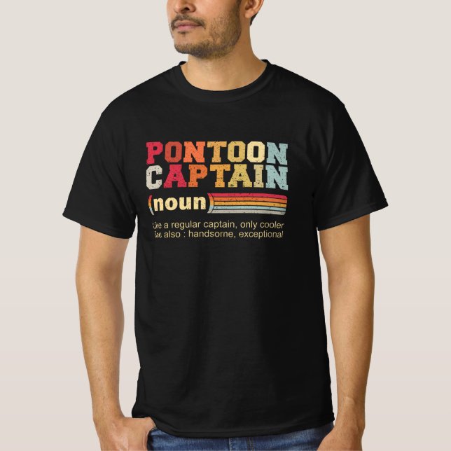 Camiseta Pontoon Capitão Noun | Barco de Pontoon (Frente)