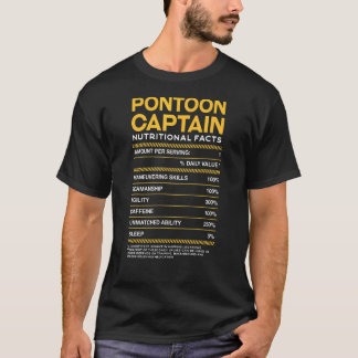 Camiseta Pontoon Capitão Nutrição Fatos Barco Pontoon