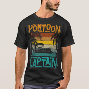 Camiseta Pontoon Capitão Vintage Style Barco Engraçado