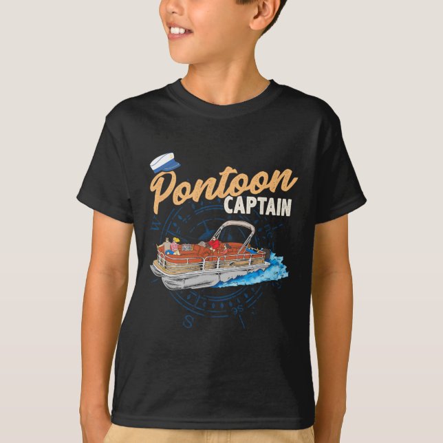 Camiseta Pontoon Captain Tee Shirt Funny Pontoon Boating  (Frente)