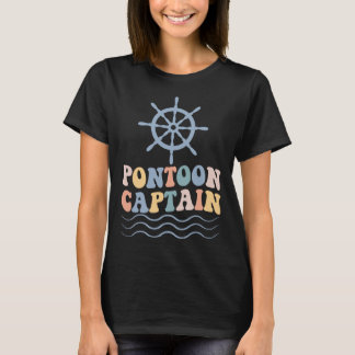 Camiseta Pontoon de estilo de vintage do Capitão Pontoon Bo