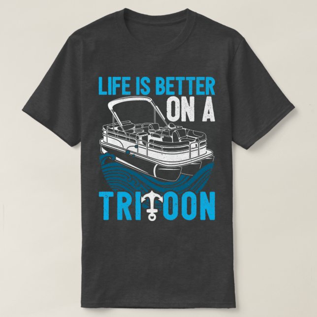 Camiseta Pontoon First Mate Tritoon Boat Lovers Idea Gifts (Frente do Design)