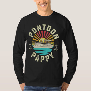 Camiseta Pontoon Pappy Sunset Pescador Barco Avô