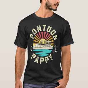 Camiseta Pontoon Pappy Sunset Pescador Barco Avô