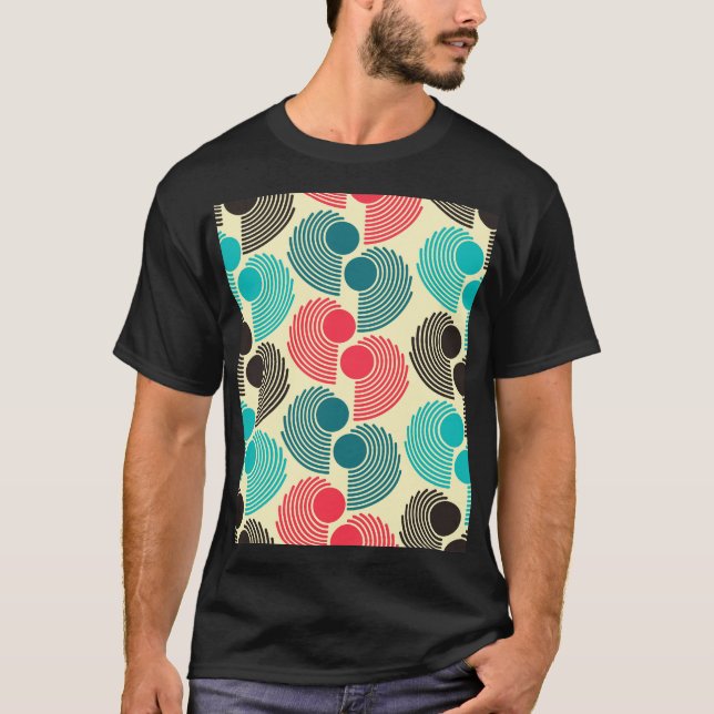 Camiseta Pontos coloridos: padrão uniforme de abstrato. (Frente)