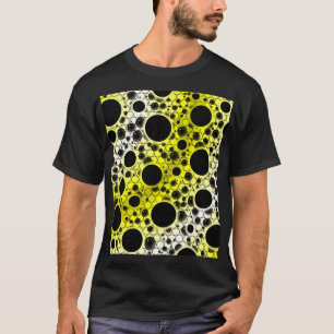 Camiseta Pontos de bolha de espaço - Branco/Amarelo