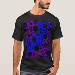 Camiseta Pontos de bolhas espaciais - Azul/Roxo