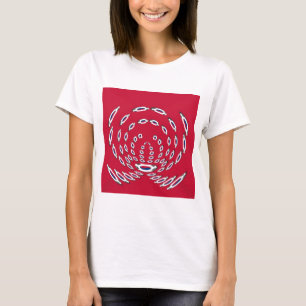 Camiseta Pontos de Bolinhas da Bandeira Sul-Coreana: Um Toq