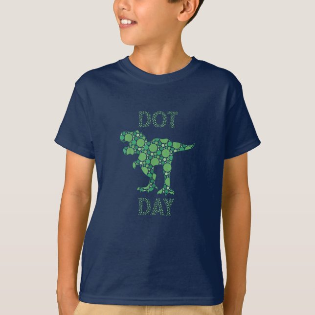 Camiseta Pontos de dinossauro do Dia Internacional do Ponto (Frente)