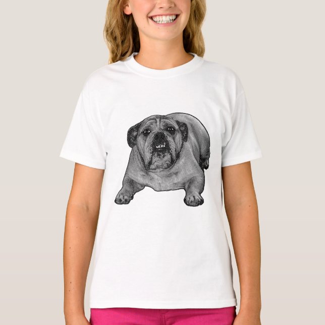 Camiseta Pontos de feriado, atitude de buldogue (Frente)