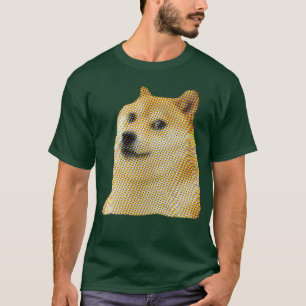 Camiseta Pontos de meio-tom do meme Doge Doggo Shiba Inu #D