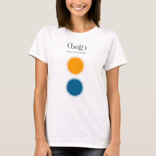 Camiseta Pontos dianteiros, logotipo traseiro do bok