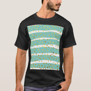 Camiseta Pontos e faixas do ouro: Padrão Elegante
