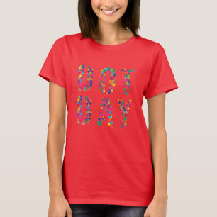 Camiseta Pontos internacionais coloridos