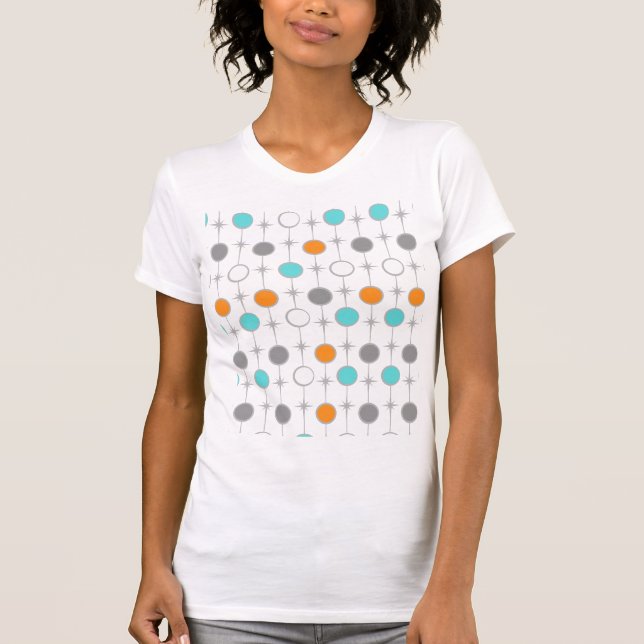 Camiseta Pontos retros e t-shirt de Starbursts (Frente)