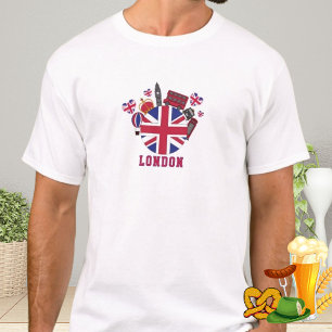 Camiseta Pontos Turísticos Britânicos Viagem Reino Unido Lo