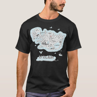 Camiseta Pontos Turísticos da Islândia