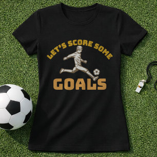 Camiseta Pontuação de Motivação de Futebol Metas Dia de Jog