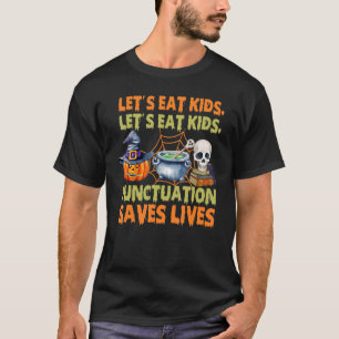 Camiseta Pontuação Eat Kids De Vamos Halloween Salva Vidas