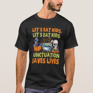 Camiseta Pontuação Eat Kids De Vamos Halloween Salva Vidas