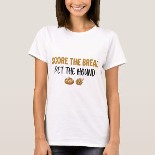 Camiseta Pontuação O Pão Acaricie O Cão