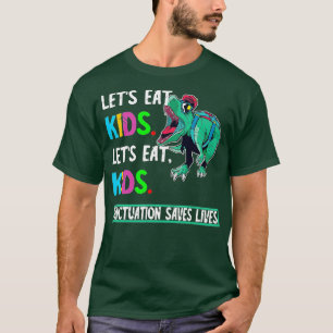 Camiseta Pontuação Para Crianças Salva Vidas Dinossauro Gra