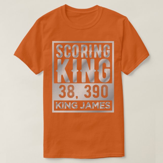 Camiseta Pontuando o Rei James Vintage Texto Silver (Frente do Design)
