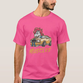 Camiseta Pony car with muscles friends retro