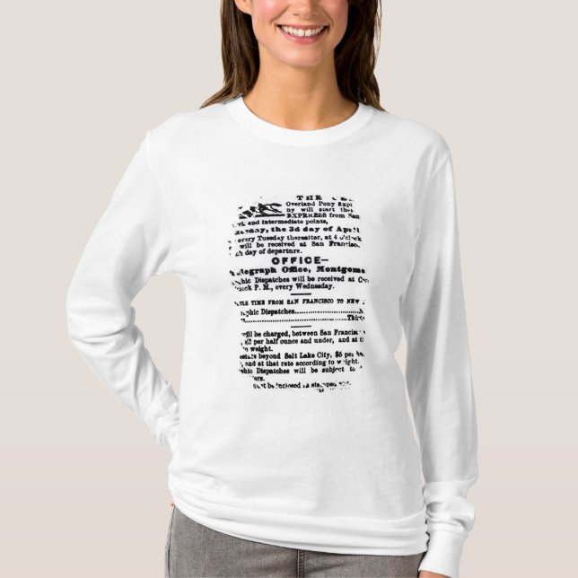 Camiseta Pony Express, nove dias (Frente)