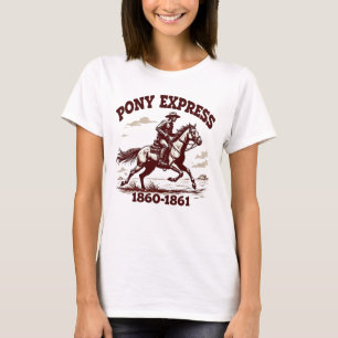 Camiseta Pony Express Rider Tee - Wild West Tee for Women