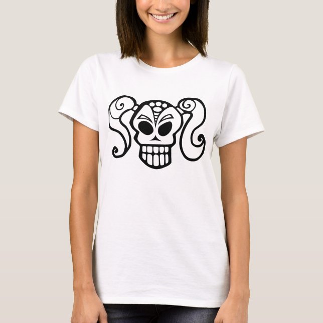 Camiseta Ponytail Skull Girl (Frente)