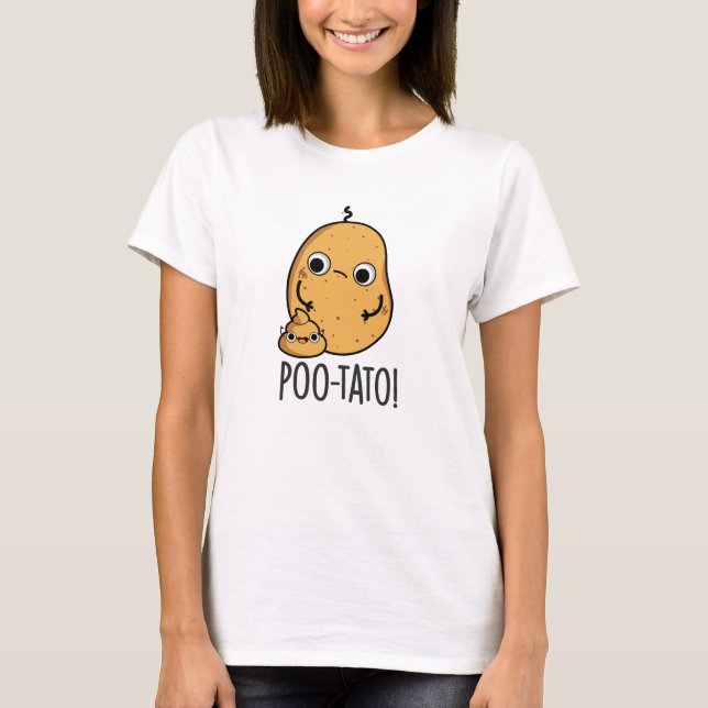 Camiseta Poo-tato Funny Veggie Poop Pun (Frente)