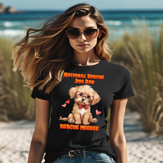 Camiseta Pooch Bonito: Arco- Esticado e Óculos (Criador carregado)
