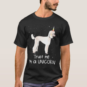 Camiseta Poodle Acredita Em Mim Um Cão Unicórnio
