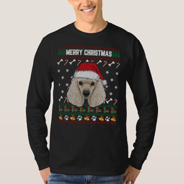 Camiseta Poodle Amante Feio Xmas Sweater Feliz Natal (Frente)