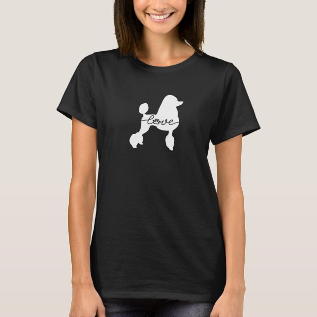 Camiseta Poodle Amor Paw Engraçado (Frente)