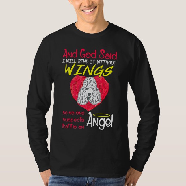 Camiseta Poodle Angel Sem Pet De Asas (Frente)