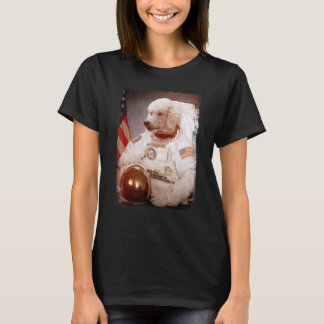 Camiseta Poodle Astronauta Missão Espacial da Lua Astrona A