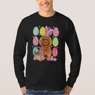 Camiseta Poodle Bonito Páscoa Coelhinha Ovo Colorido Ovo de
