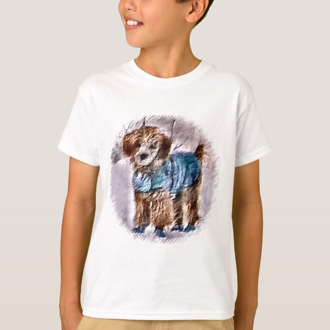 Camiseta Poodle Christmas Gifts (Frente)