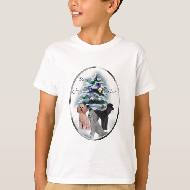 Camiseta Poodle Christmas Gifts (Frente)